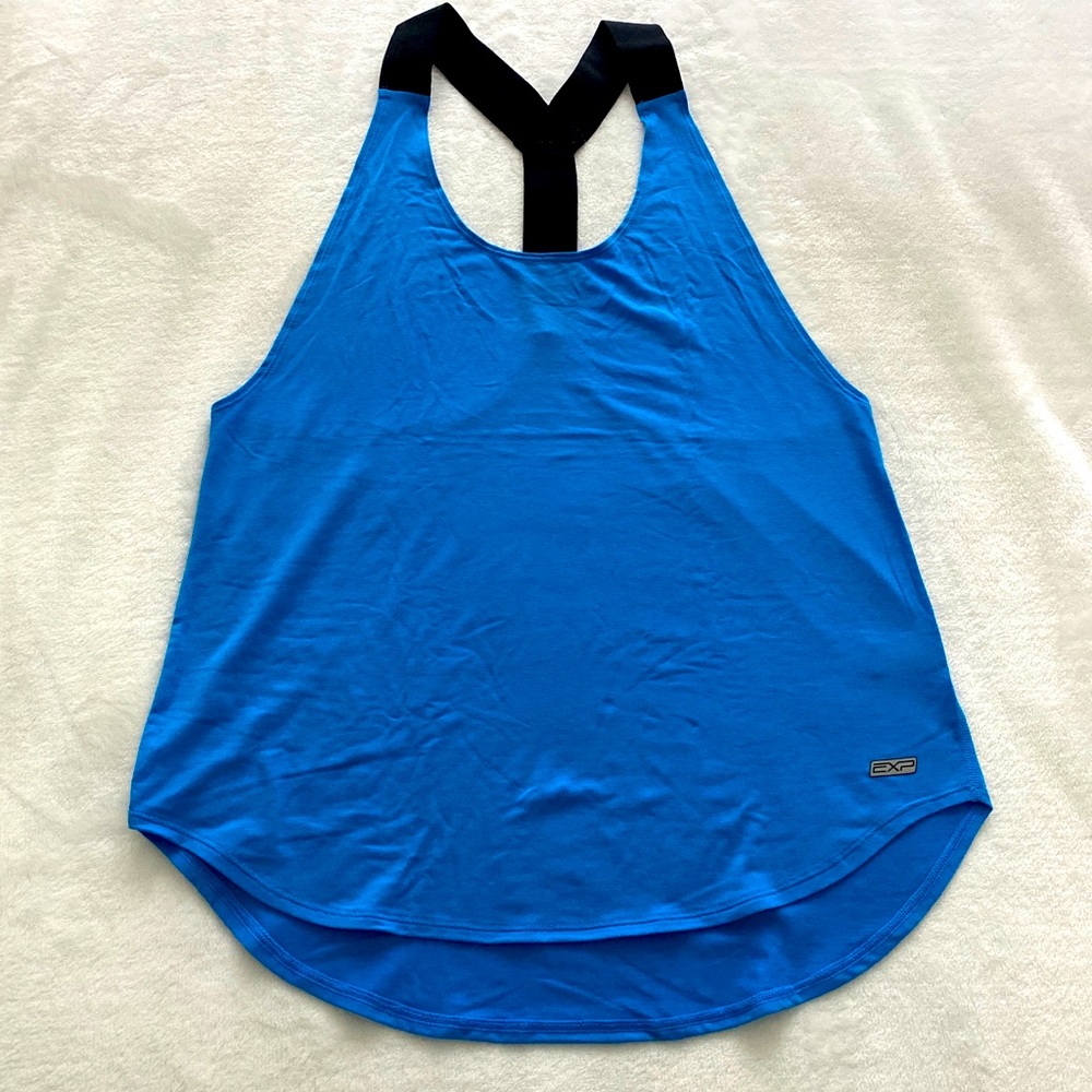 Express EXP Core Performance Tank Top Womens Size S, Blue